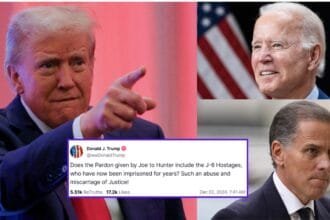 Trump Slams Biden’s Pardon of Hunter as ‘Miscarriage of Justice’