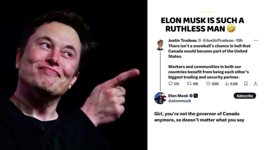 ‘You’re Not the Governor of Canada’: Elon Musk’s Sarcastic Jab at Justin Trudeau