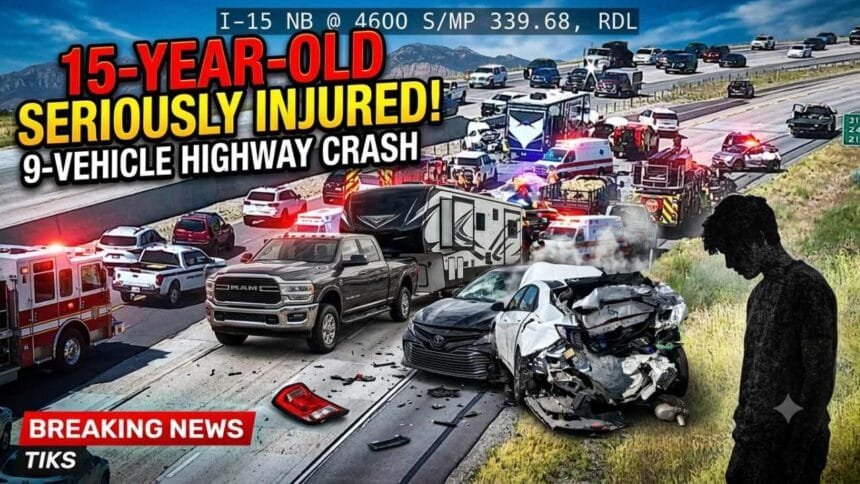Teen Seriously Injured in Multi-Vehicle Crash That Shut Down I-15 in Riverdale